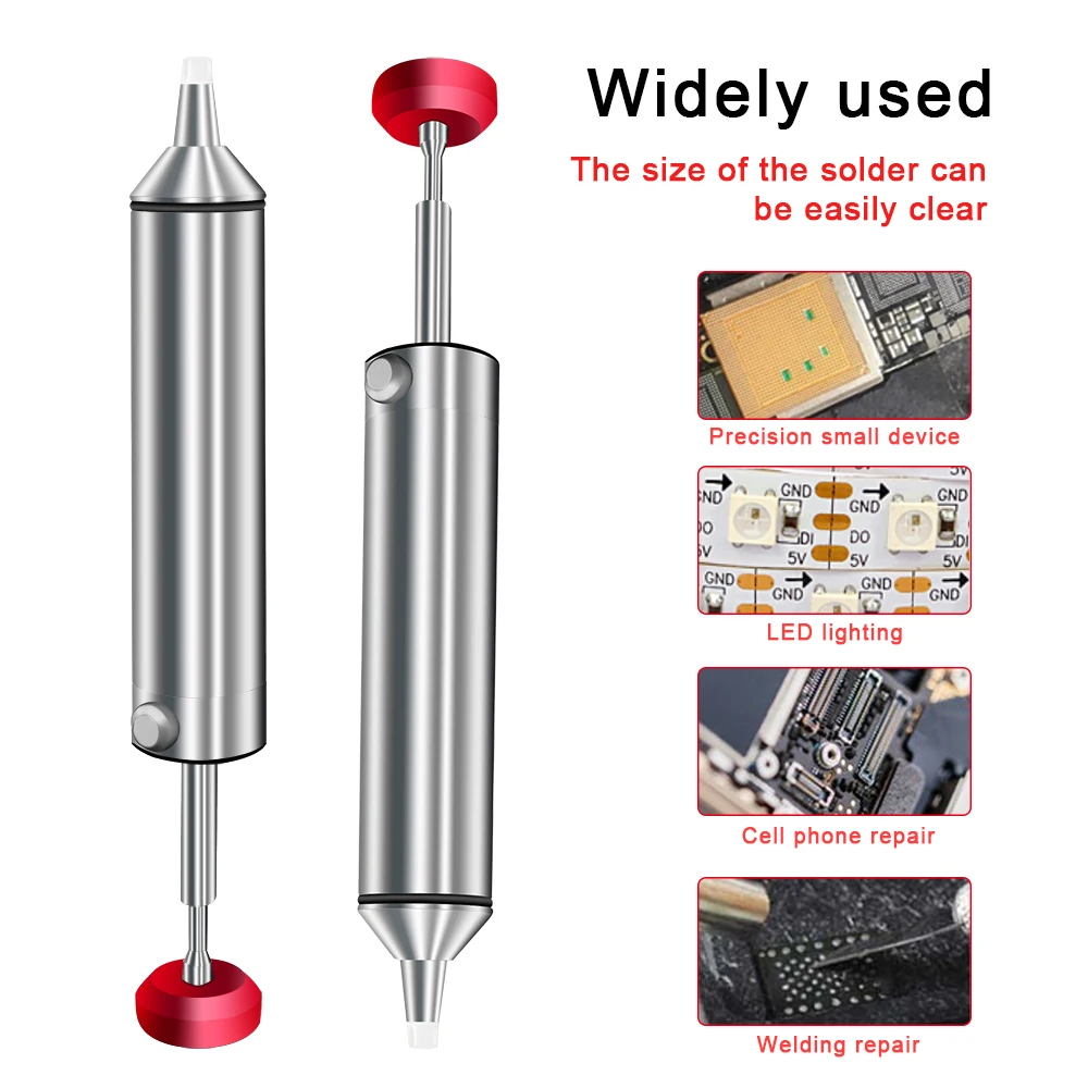 LEFAVOR Aluminum Powerful Desoldering Pump Suction Tin Gun Soldering Sucker Pen Removal Vacuum Solder Iron Welding Repair Tool