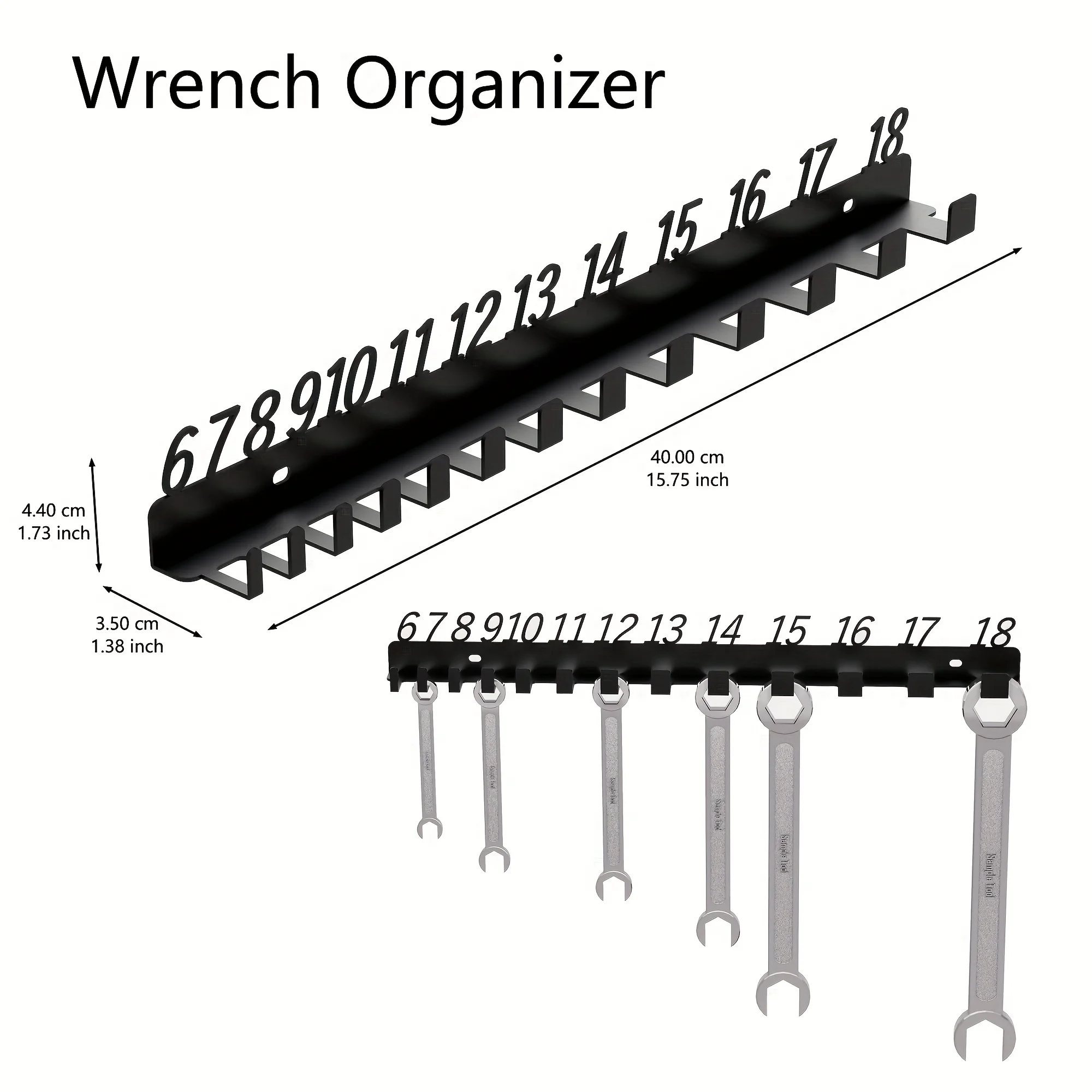 [Durable Screw Organizer] Durable Heavy-Duty Metal Wall-Mounted Screw Organizer with Numbered Slots (61 for #6, 31 for #8, Etc.)