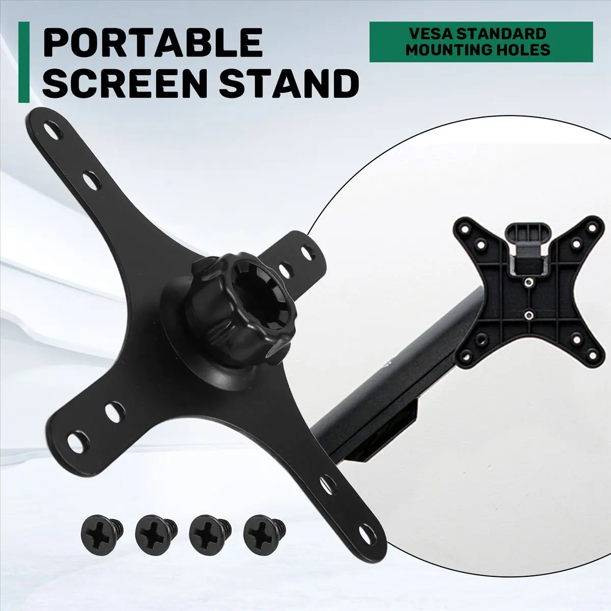 Promotion!Portable Monitor Mounting Adapter Bracket Plate, 17mm Ball Head to 100x100mm 75x75mm, Wall Mount Arm Mount Universal