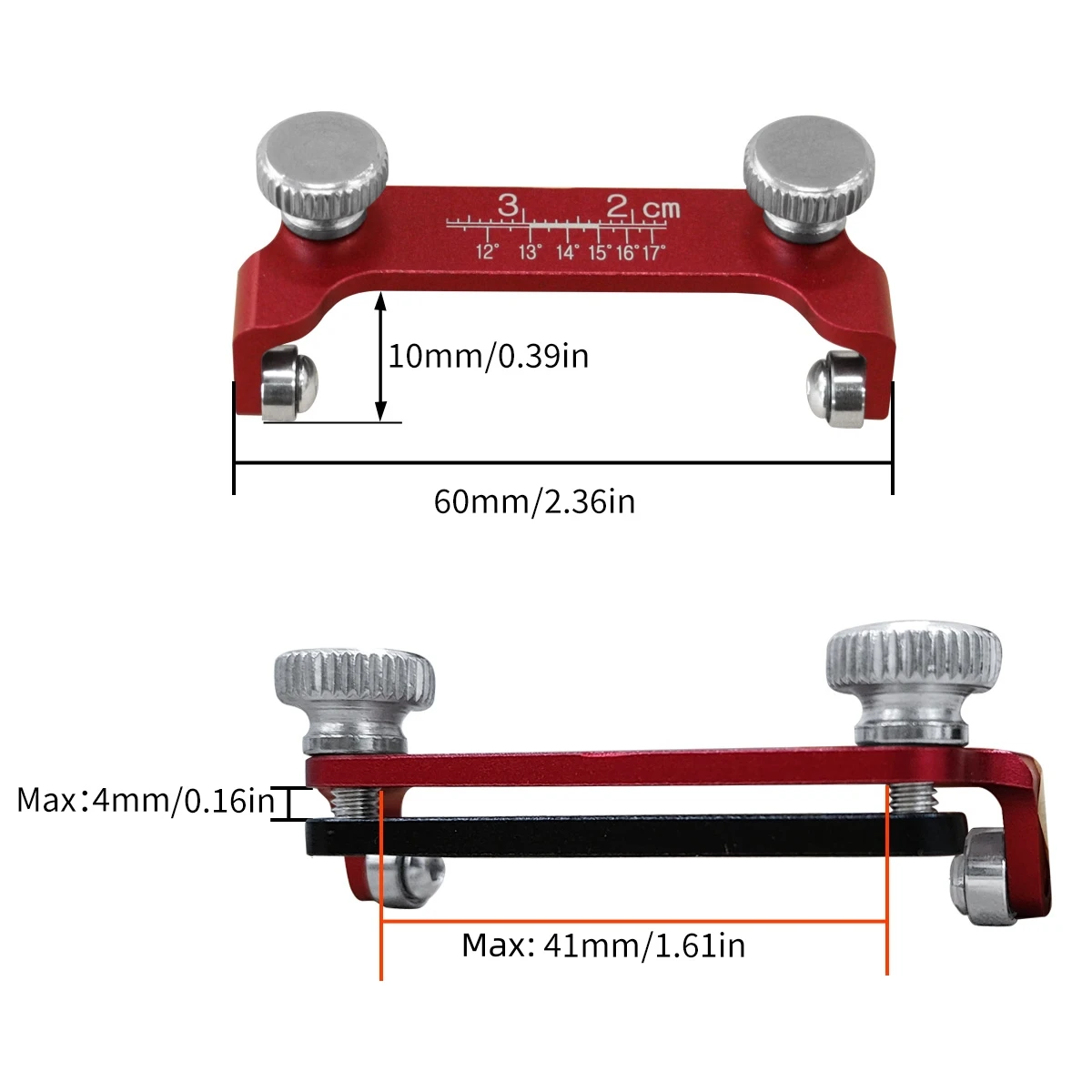 Fixed Angle Knife Sharpener - Aluminum Honing Guide Chisel Sharpening Holder Guide for Woodworking Chisels and Planes with Scale