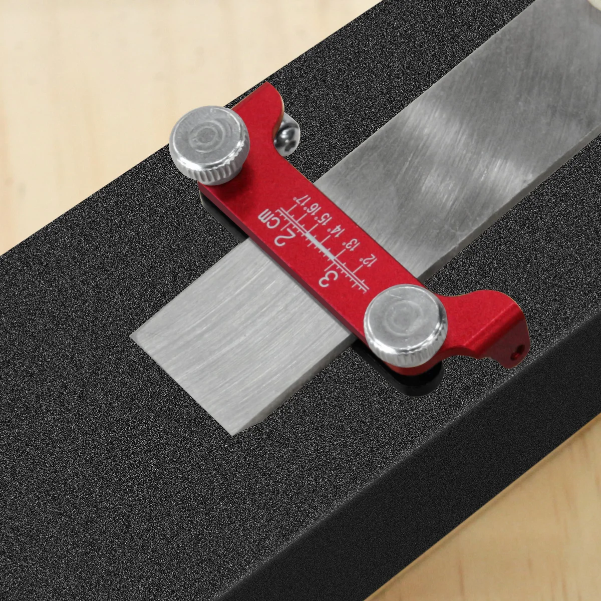 Fixed Angle Knife Sharpener - Aluminum Honing Guide Chisel Sharpening Holder Guide for Woodworking Chisels and Planes with Scale