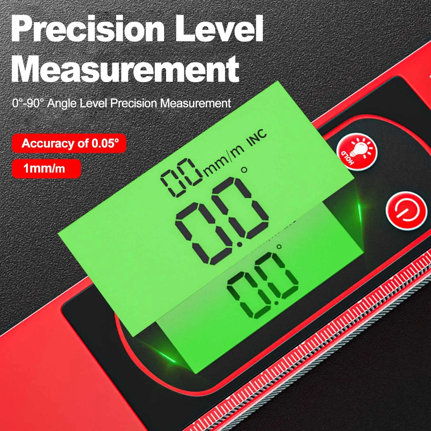 30/40/50cm Electronic Digital Display Level Ruler Magnetic Angle Meter Aluminum Alloy Level Protractor Inclinometer 90 Degree