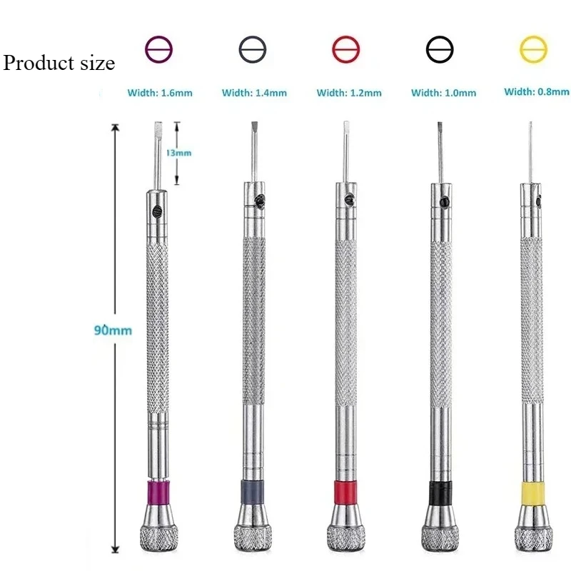 0.8-1.6mm Steel Screwdriver for Watch Repairing Portable Watch Tools Band Removal with Mini Link Pins Watchmaker Tools