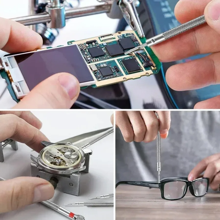 0.8-1.6mm Steel Screwdriver for Watch Repairing Portable Watch Tools Band Removal with Mini Link Pins Watchmaker Tools