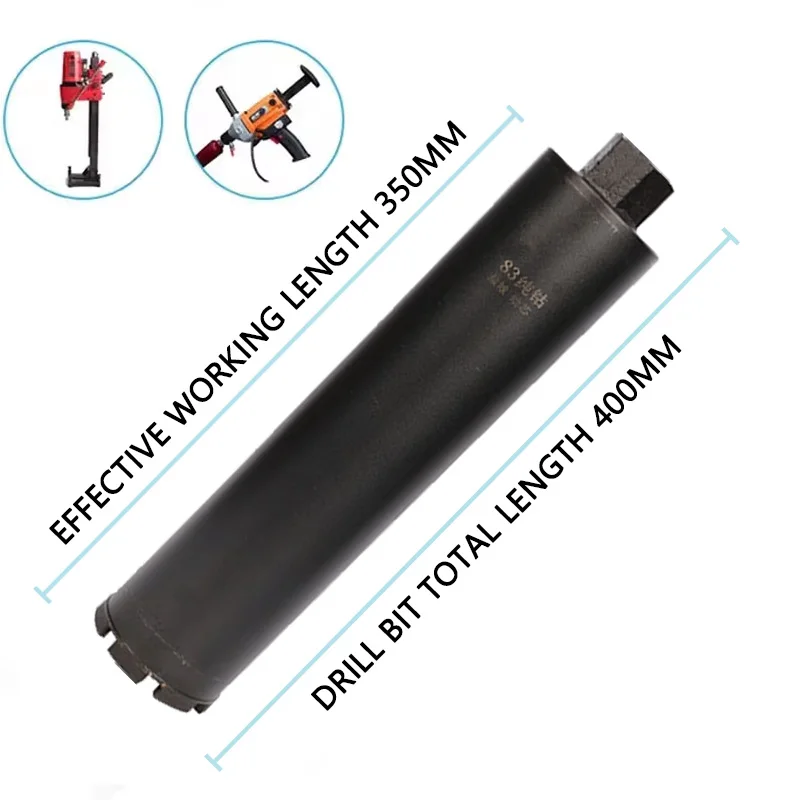LAANCI Diamond Core Drill Bit Reinforced Concrete Drill Bit Diameter Range 25-200mm Total Length 400mm For Drilling On Concrete