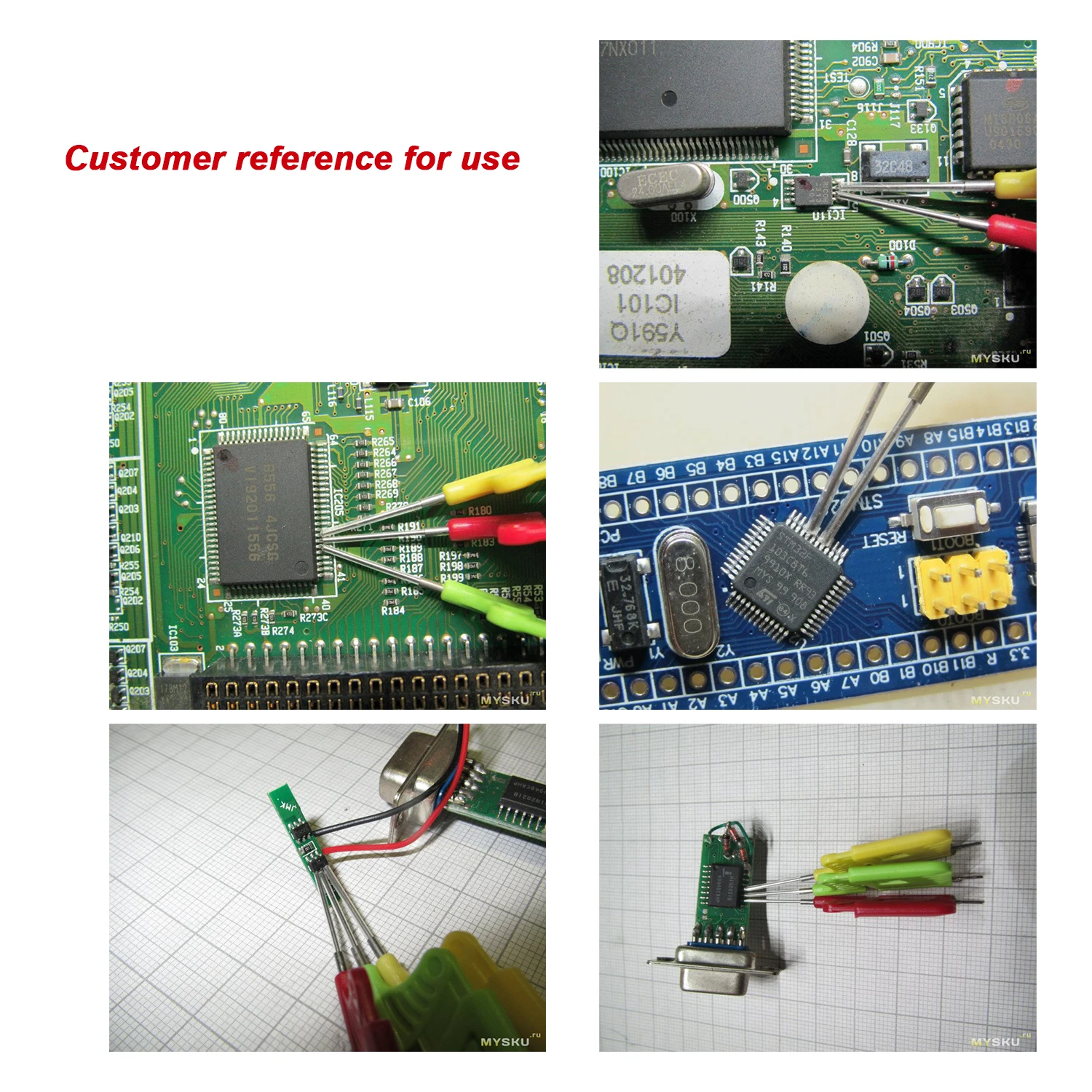 10pcs Chip Test Clip IC Clamp BIOS Burning Fixture SOP SOIC TSOP MSOP SSOP SMD PIN Socket Adapter Programmer for Logic Analyzer
