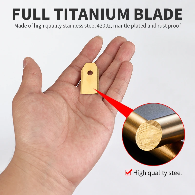 Extended Robot Replacement Blade Stainless Steel 43mm Blade for Robotic Lawn Mower, Double Cutting Effect Increase Efficiency