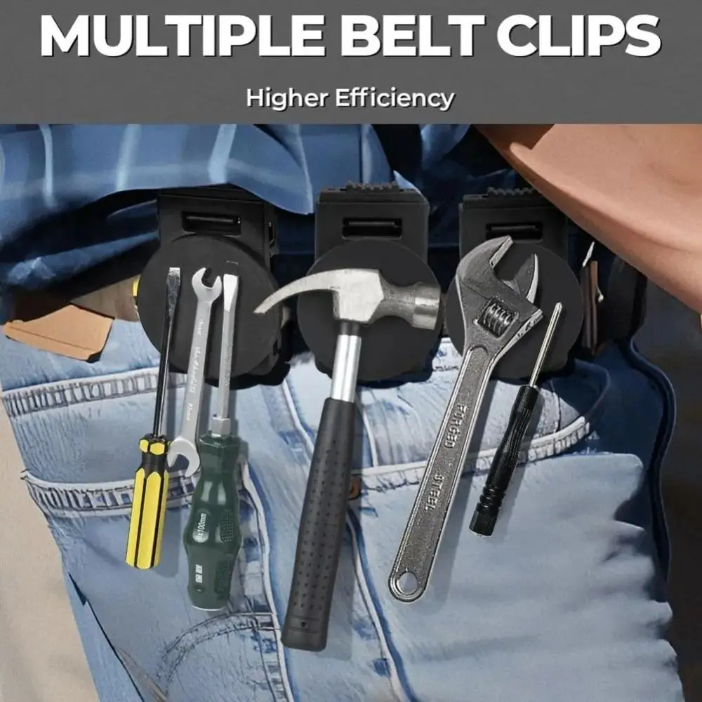 High Quality Non-Slip Tool Holster Belt Clip Metal Quick Access Magnetic Tool Holder Detachable Adjustable Belt Buckle