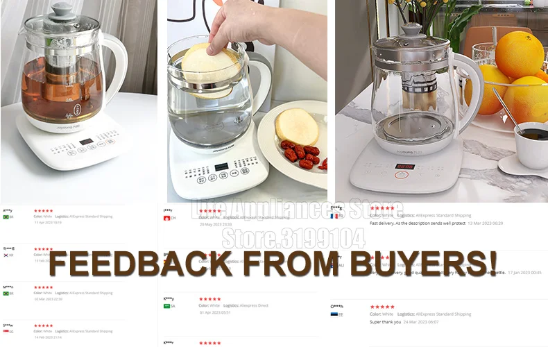 Joyoung Electric Kettle 1.5L Household Multifunction Health Pot Adjustable Firepower Temperature Tea Dessert Soup DGD1506BQ