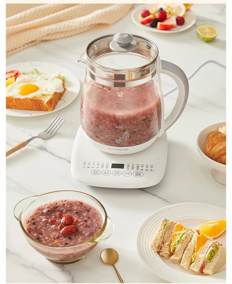 Joyoung Electric Kettle 1.5L Household Multifunction Health Pot Adjustable Firepower Temperature Tea Dessert Soup DGD1506BQ