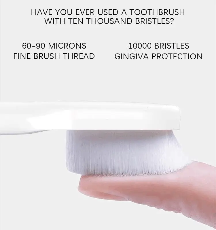 2/4PCS Ultra-fine Soft Toothbrush Gum Care Sensitive Nano Brush Heads for Phili Sonic Care HX3/HX6/HX9 Heads For 6780 3014