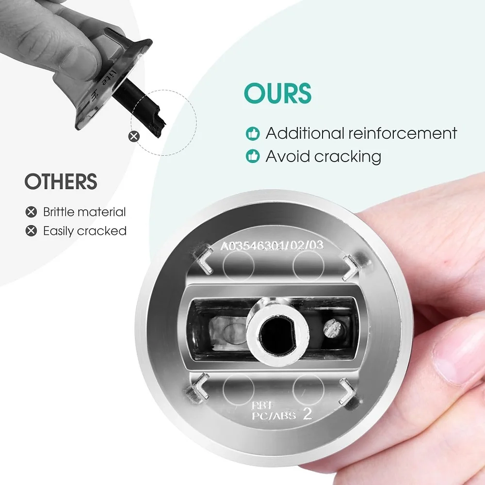 5 Pcs 5304525746 Gas Stove Knob for Frigidaire Gas Stove Knobs 5304504839, 4960519, AP6997304, PS16227241, EAP16227241