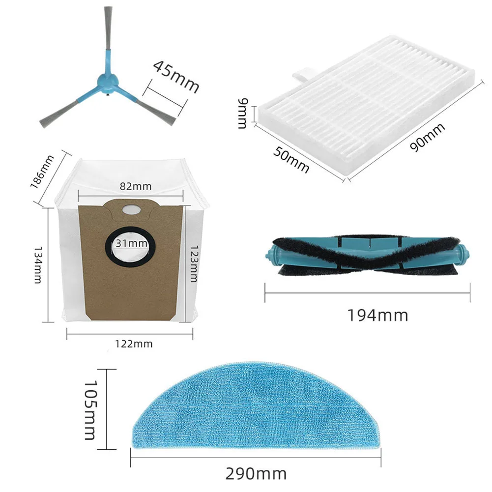 For Liectroux G7 AENO RC4S EVOLUTION AIRO Vacuum Cleaner Main Roller Side Brush Hepa Filter Mop Cloth Dust Bag Spare Parts