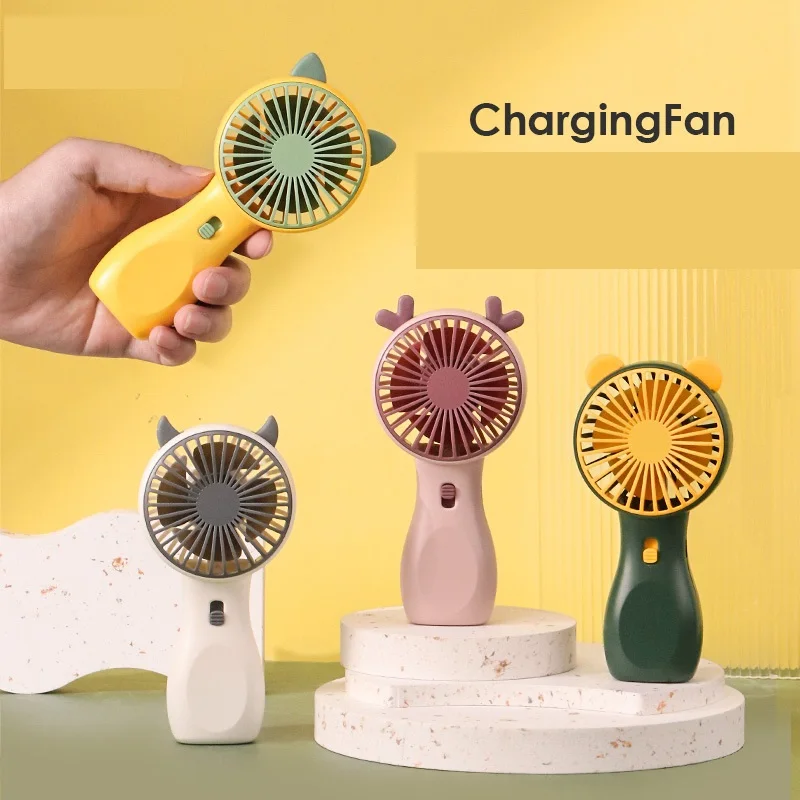 New USB Mini Fan Portable Handheld Fan Rechargeable Mini Handy Fan Pocket Size Low Noise Small Electric Fan Student Dormitory