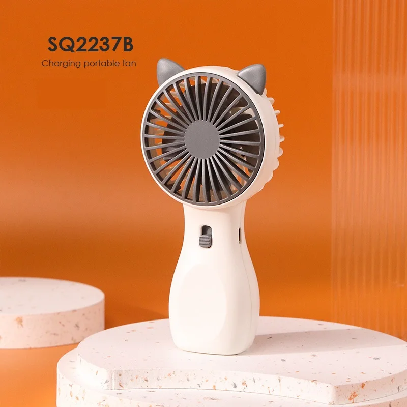 New USB Mini Fan Portable Handheld Fan Rechargeable Mini Handy Fan Pocket Size Low Noise Small Electric Fan Student Dormitory