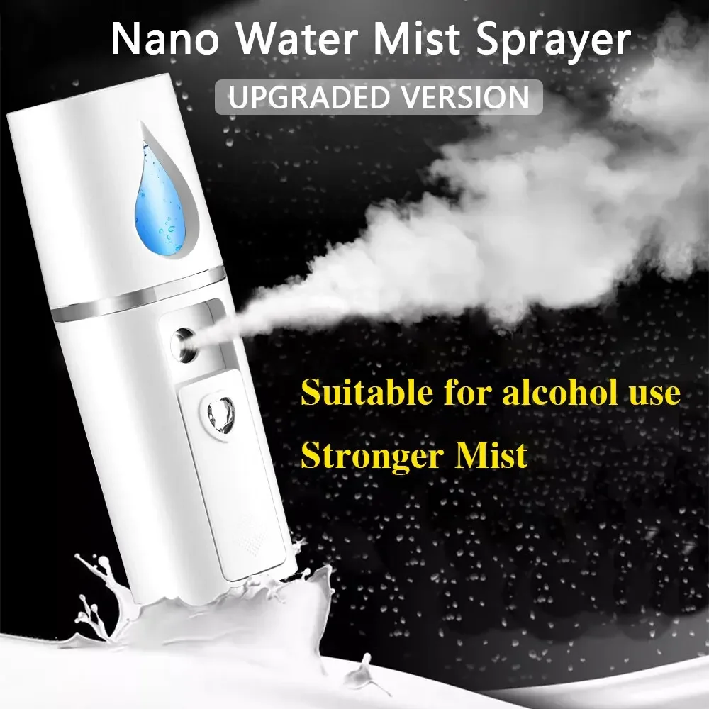 NANO FACIAL MISTER PORTABLE MINI FACE MIST HANDY SPRAYER COOL FACIAL STEAMER Humidifier for Room Outdoor Indoor