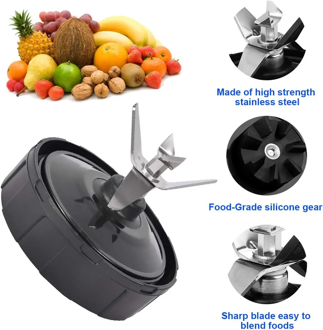 7 Fins Blender Blade for Ninja BN401 BN751 BN801 BL450-30 BL480-30 Auto iQ BL682-30 BL642-30 BL687CO-30 Extractor Blade Assembly