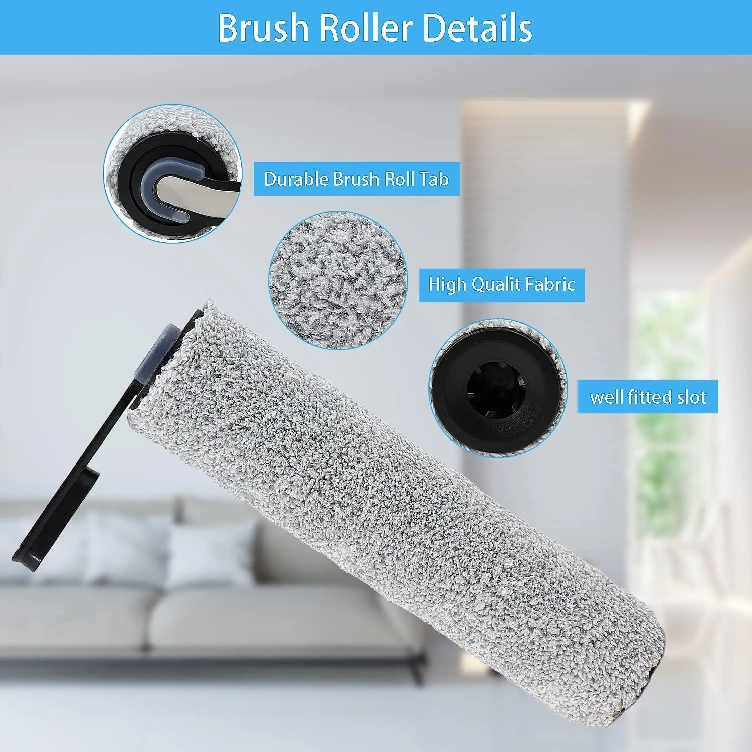 Replacement Brush Rollers Compatible with Tineco Floor ONE S5/Floor One S5 Pro 2 Smart Cordless Wet Dry Vacuum Cleaner