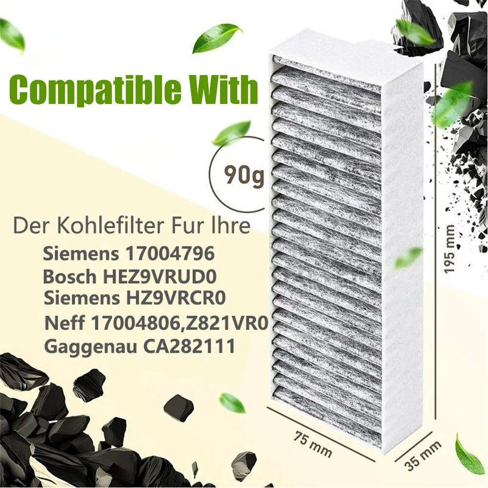 4PCS Cooker Hood Activated Carbon Filter For Bosch Siemens 17004796 Bosch HEZ9VRUD0 HZ9VRCR0 Gaggenau CA282111 Cooker Hood