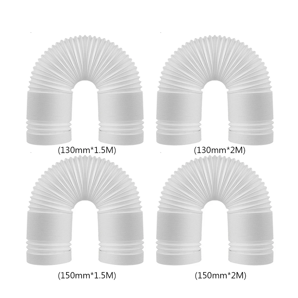 130 150mm Duct Extension Pipe Telescopic Flexible Mobile Air Conditioner Exhaust Hose Accessories Vent Hose 1.5/2M