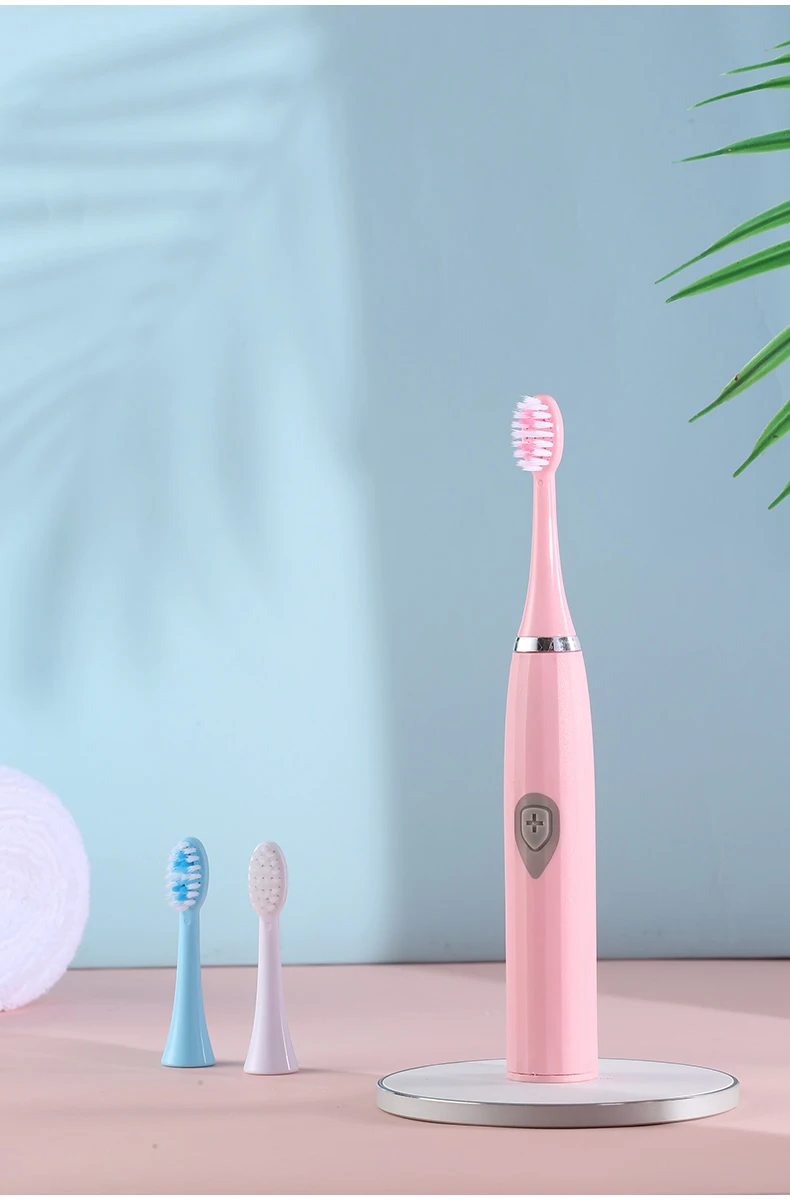 Electric Toothbrush IPX7 Waterproof Sonic Toothbrush DuPont Soft Bristles Adult Large Button Vibration Intelligent Toothbrush