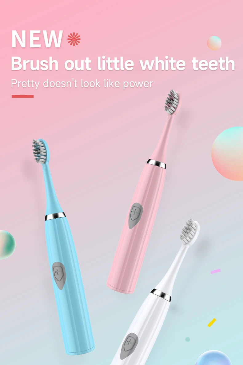 Electric Toothbrush IPX7 Waterproof Sonic Toothbrush DuPont Soft Bristles Adult Large Button Vibration Intelligent Toothbrush