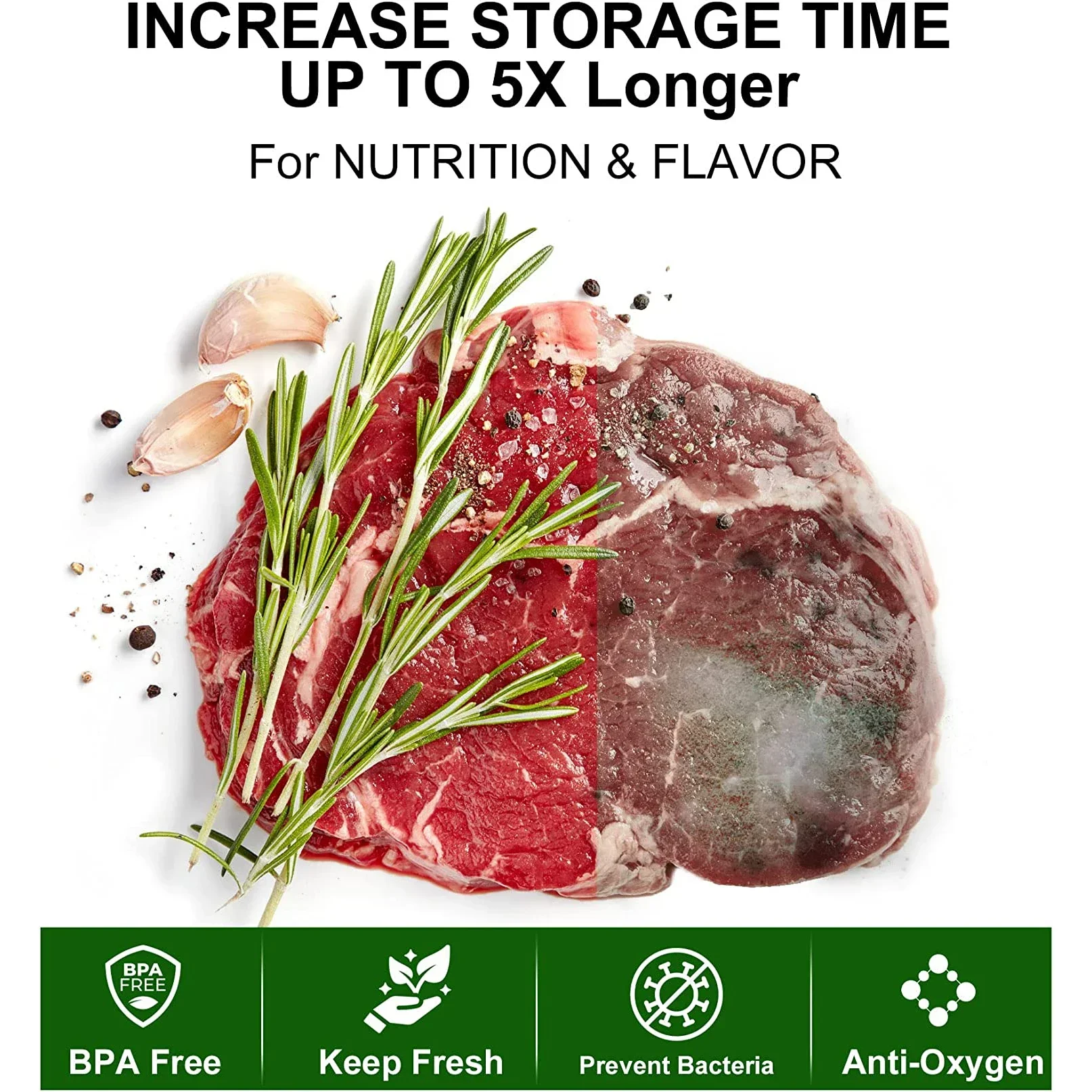 Vacuum Food Saver Sealer Bags Rolls 12/15/20/25/28/cm Sous Vide Storage Packaging bag for Meat Fruits Vegetables Nuts