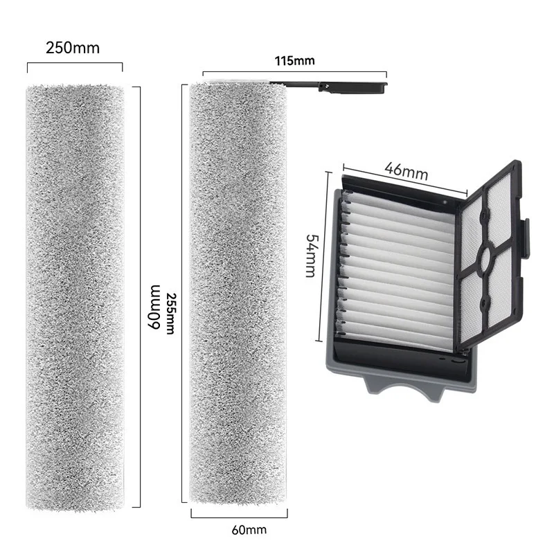 For Tineco Floor One Switch S6\Stretch S6 Parts Wet Dry Vacuum Cleaner Consumable Roller Brush HEPA Filter Accessories