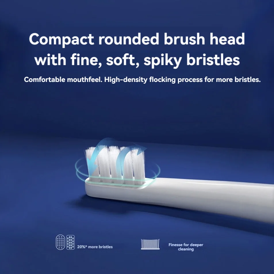 6/12Pcs Replacement Brush Heads For MIJIA T100 Mes603 Electric Toothbrush Vacuum DuPont Soft Bristle Suitable Nozzles
