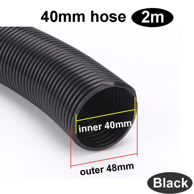 General vacuum cleaners thread hose black inner 25mm 28mm 32mm 40mm bellows straws durable vacuum cleaner parts