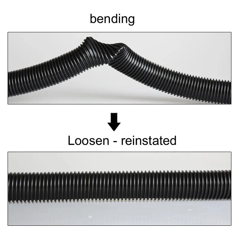 General vacuum cleaners thread hose black inner 25mm 28mm 32mm 40mm bellows straws durable vacuum cleaner parts