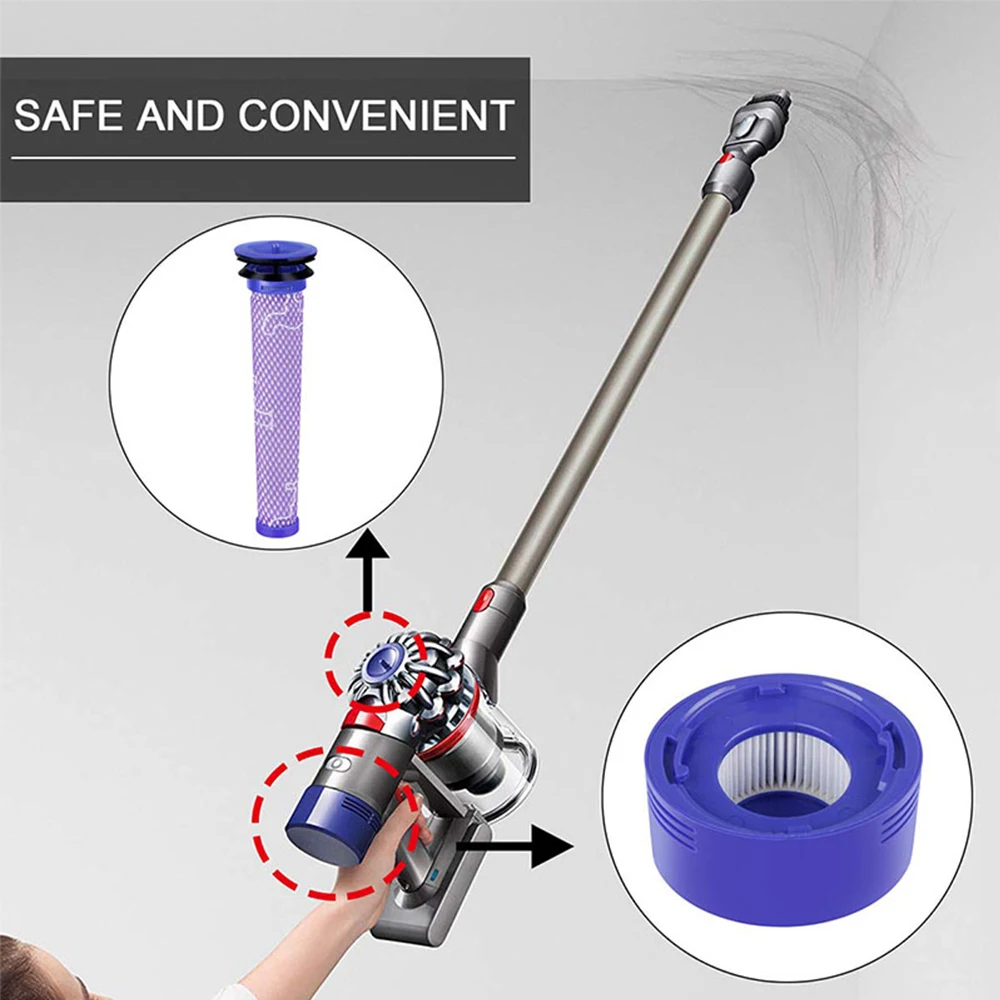 HEPA Filters And Pre Filters for Dyson V7 V8 Absolute Animal Motorhead Cordless Vacuums Replacement Part