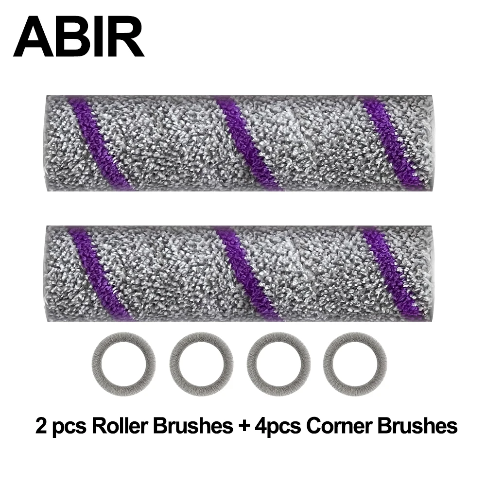 Original Spare Parts for ABIR WD10 ,Includes Roller Brush 2pcs, Edge Brush 4pcs