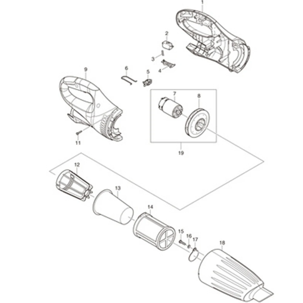 Part 443060-3 Filter 451208-3 Pre-Filter For Makita CL100/106/180 DCL180 CL100D CL070D XLC02ZB Cordless Vacuum Cleaners