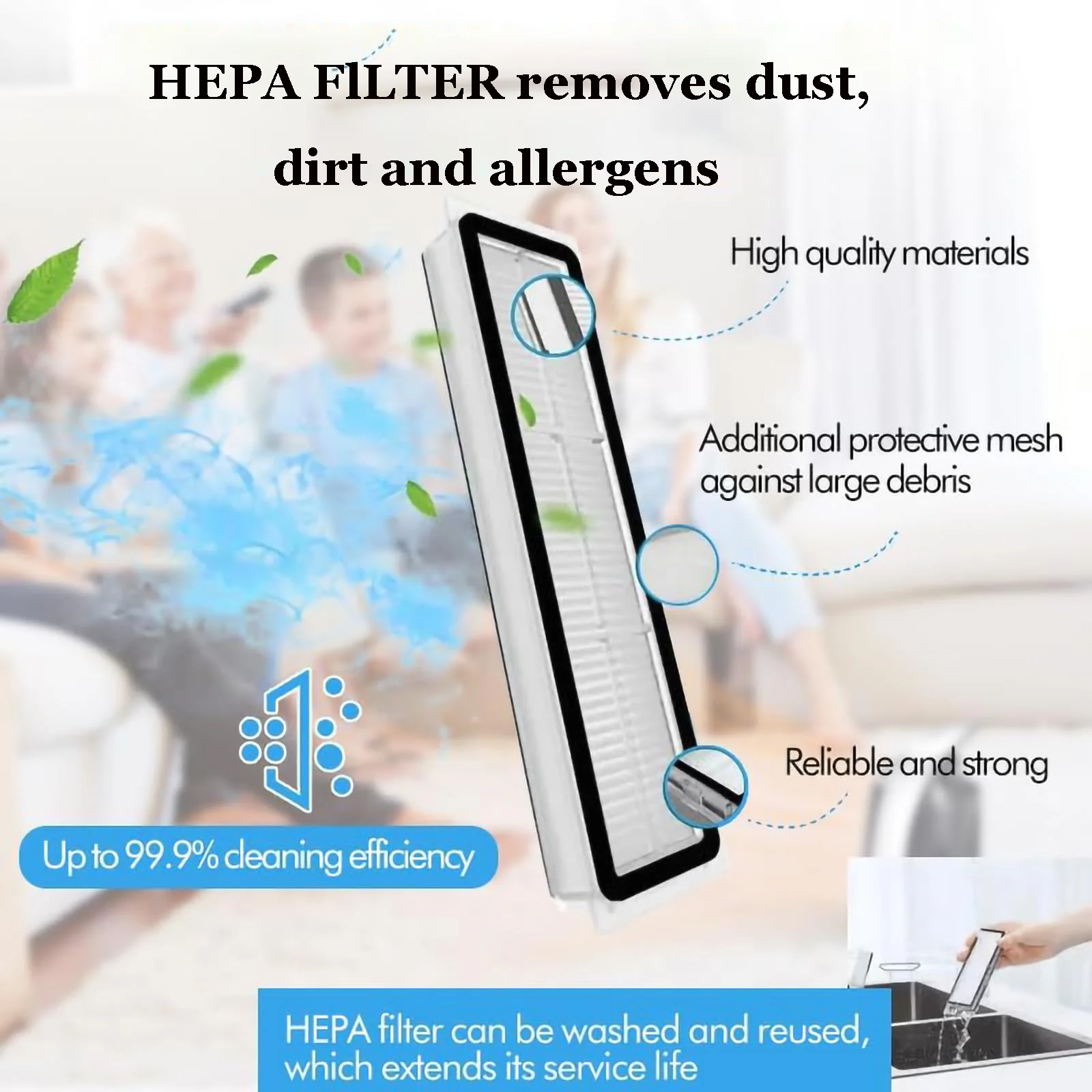 For Dreame D9 / D9 Max / L10 Pro / Trouver LDS Finder Vacuum Parts Main Side Brush Hepa Filter Mop Cloth Water Tank Accessories