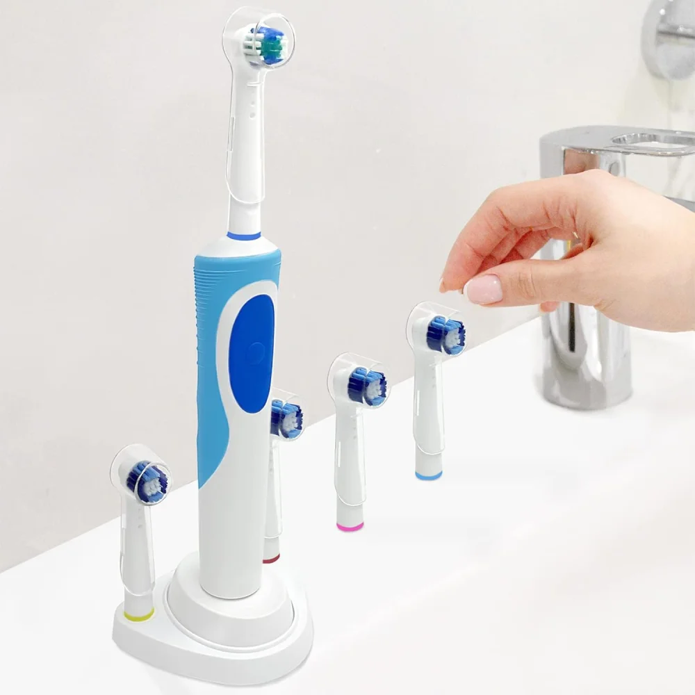 Toothbrush Dustproof Covers Caps Compatible with Braun Oral B Electric Toothbrush Round Replacement Brush Heads Series Protector