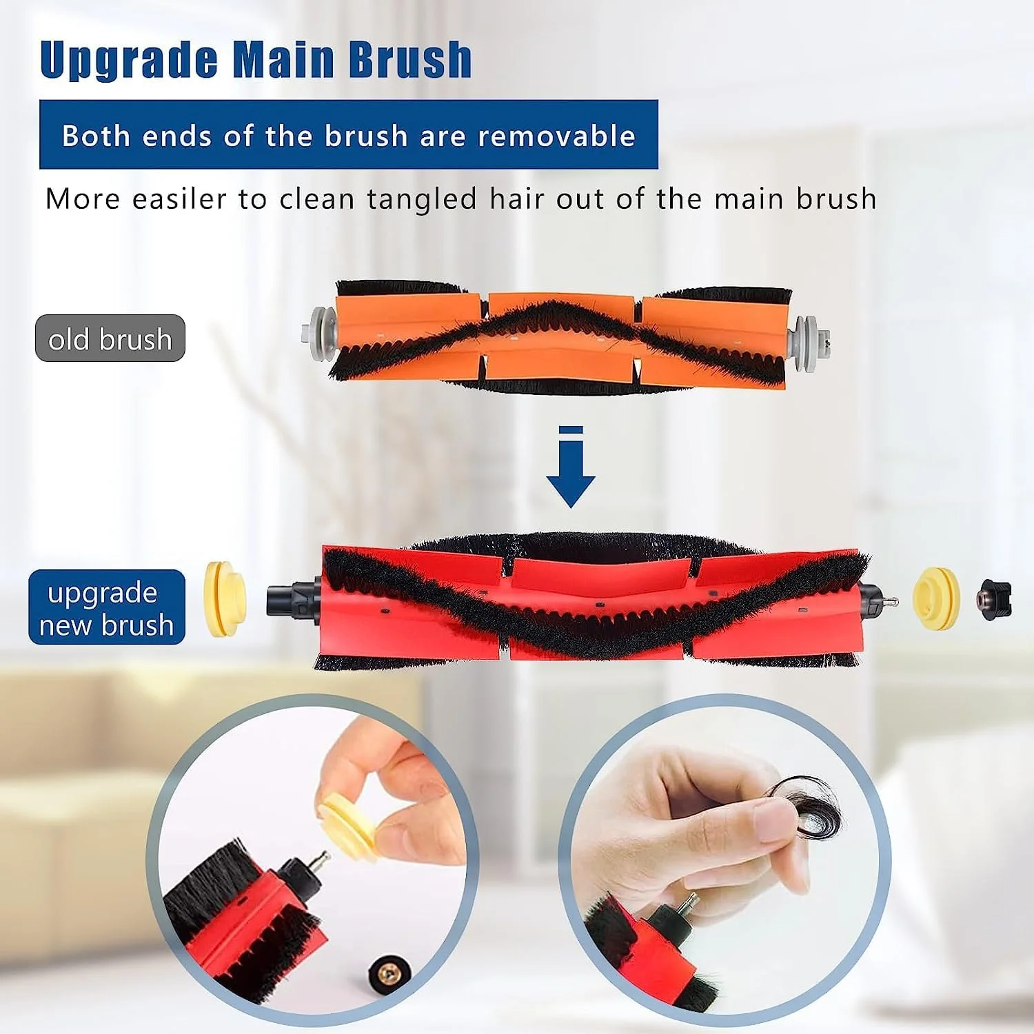 For Xiaomi Roborock S5 Max S50 S55 S5 S6 MaxV S6 Pure E4 E5 Robot Vacuum Spare Parts Main Side Brush Hepa Filter Mop