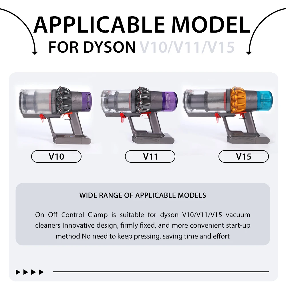 Trigger Lock Power Button Lock On/Off Status Button For Dyson V10/V11/V15 Vacuum Cleaner On Off Control Clamp Status Vacuum