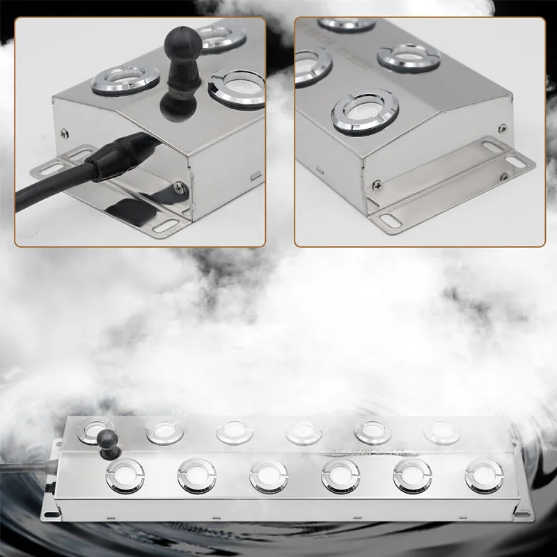 2/4/6/8/10/12 Head Ultrasonic Mist Maker Fogger Stainless Steel Air Humidier Garden/Rockery/Pool Fog Sprayer Generator 220V