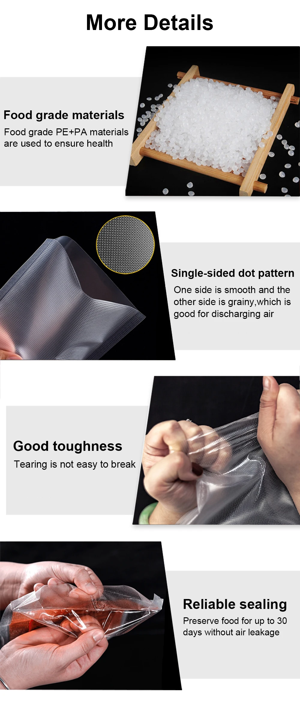 Vacuum Sealer Bags Rolls Vacuum Sealing Bags 500cm Vacuum Packaging Pack Food Vacuum Bag Roll Food Storage Empty Food Bags Roll