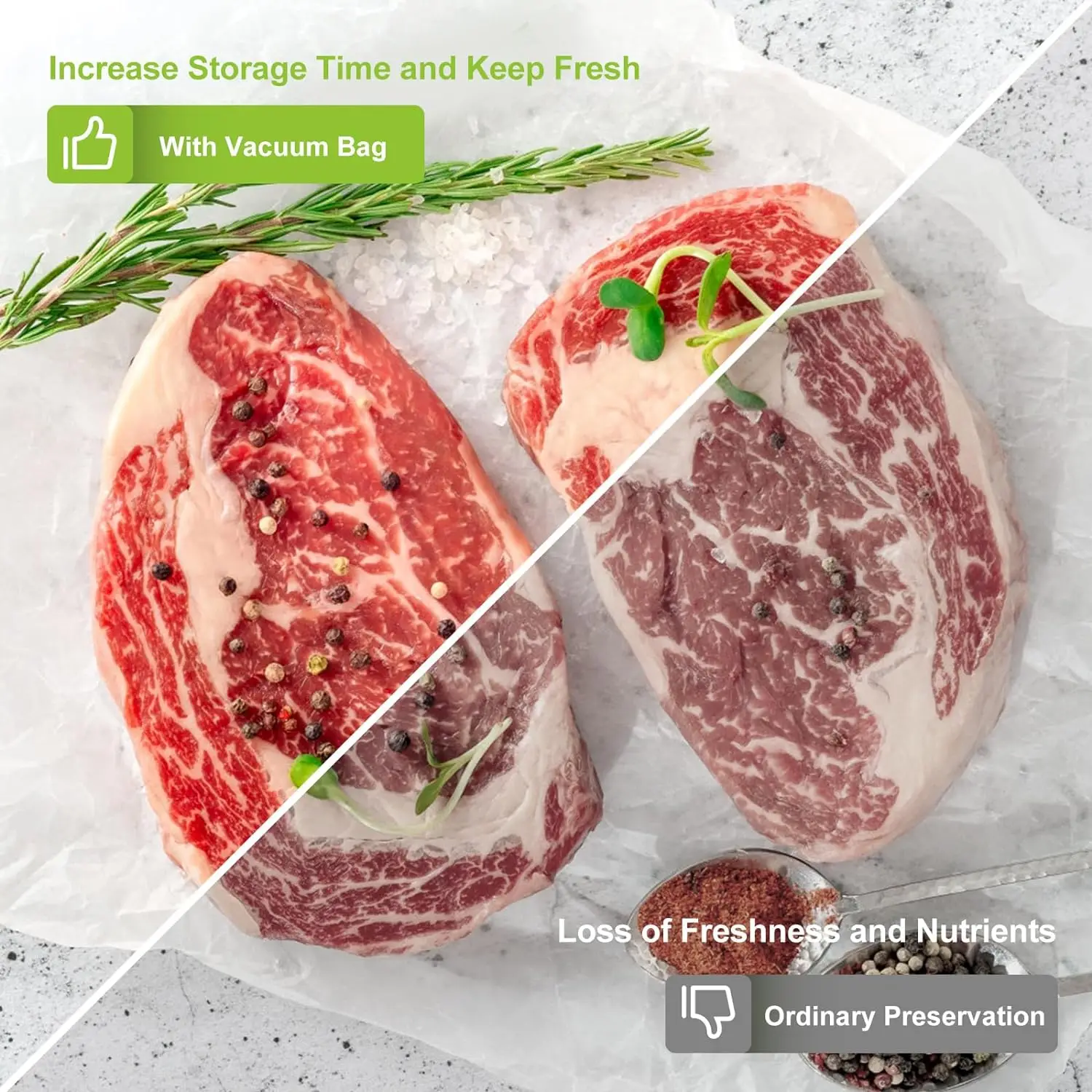 Single roll length 500cm, textured roll bag, vacuum compression bag, plastic preservation bag, food vacuum packaging roll bag