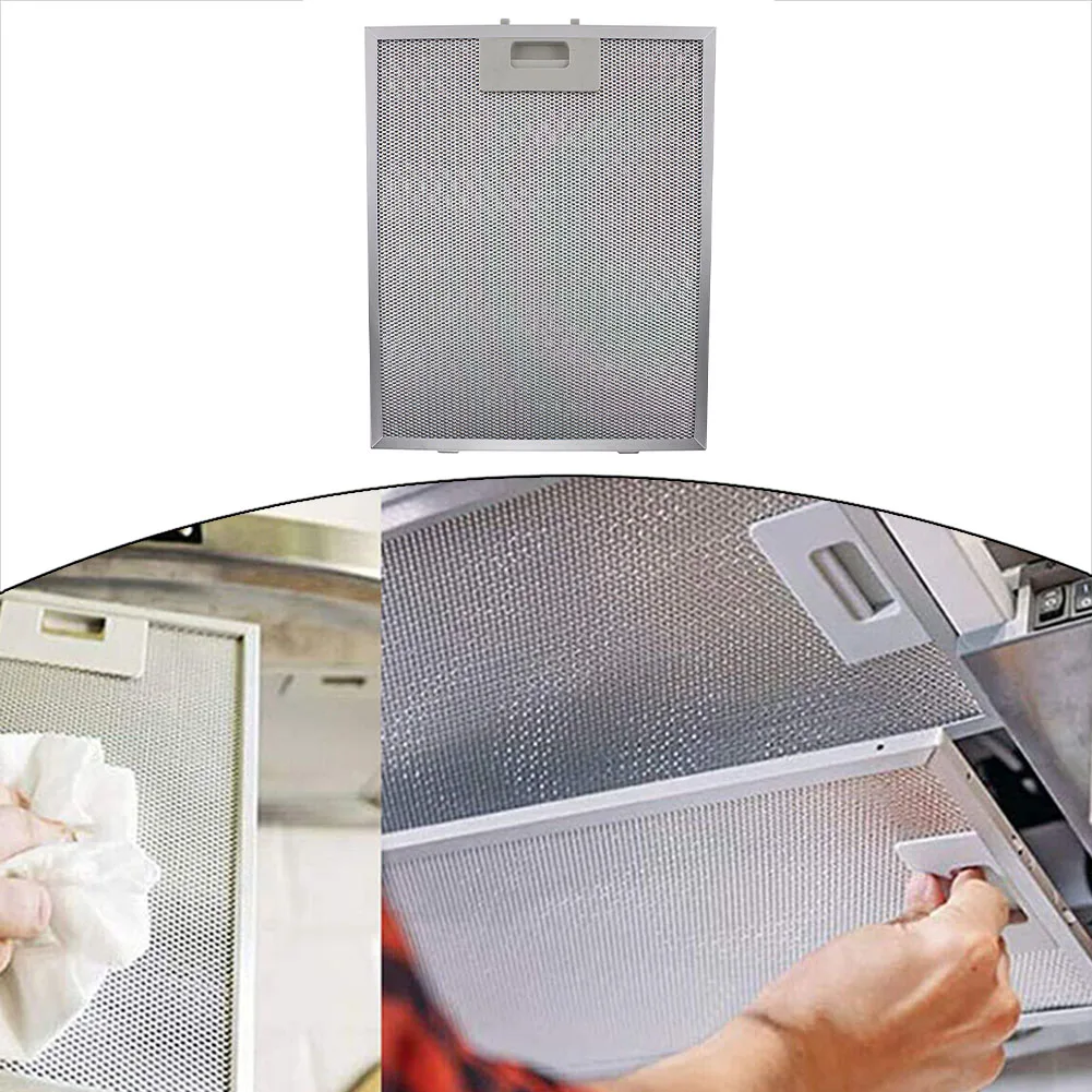 Kitchen Cooker Hood Filters Metal Mesh Extractor Vent Filter 350 X 285 X 9mm Silver Hoods Oil Filter Range Aspirator Filter