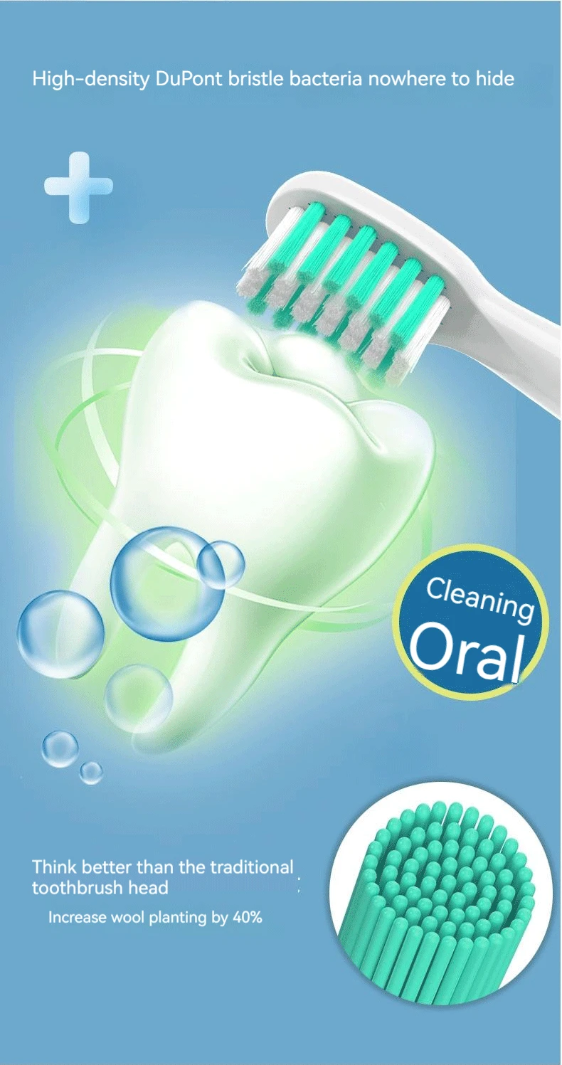 Replacement Toothbrush Heads for Mijia T301/T302/T501C Xiaomi Sonic Electric Toothbrush DuPont Soft Bristle Nozzles with Caps