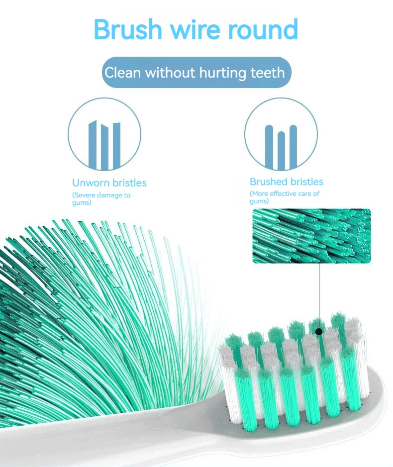 Replacement Toothbrush Heads for Mijia T301/T302/T501C Xiaomi Sonic Electric Toothbrush DuPont Soft Bristle Nozzles with Caps