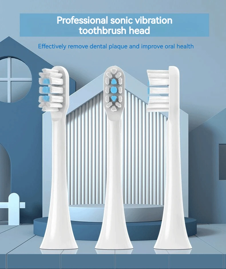 Replacement Toothbrush Heads for Mijia T301/T302/T501C Xiaomi Sonic Electric Toothbrush DuPont Soft Bristle Nozzles with Caps