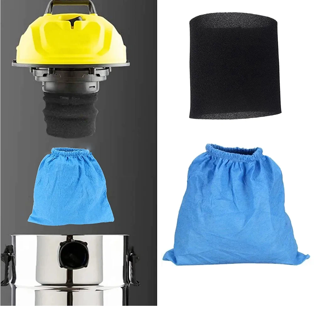 For Karcher MV1 WD1 WD2 WD3 NT Series Textile Filter Bag And Filter Elements, Vacuum Cleaner Filter Bag Parts Filter Replacement