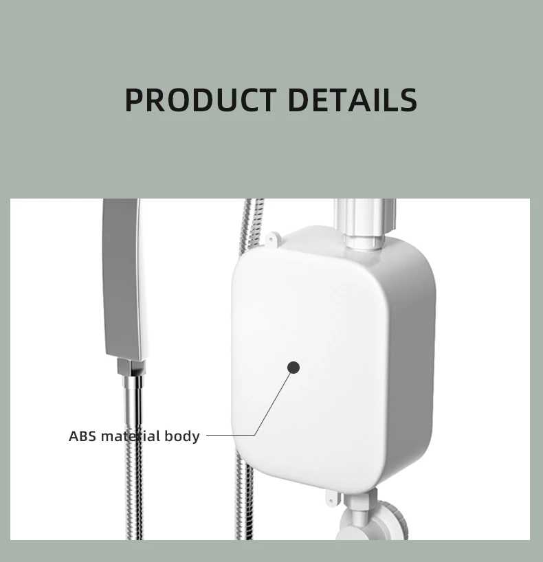 3500W Electric Mini Instant Hot Water Heater Bathroom Faucet Tap Heating 3 Seconds Instant Water Heater Shower Head Set
