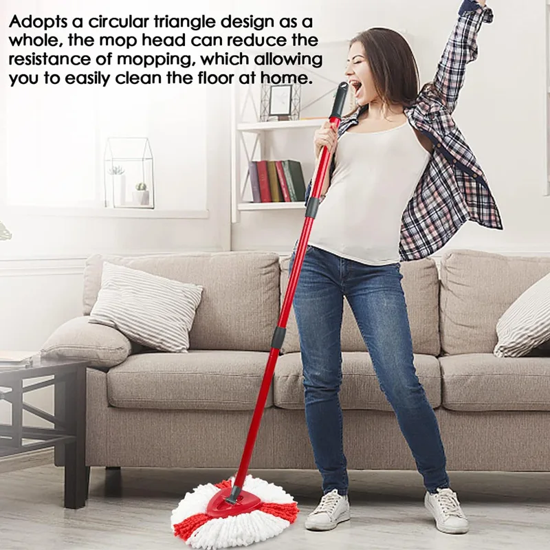 Mop Head Replacement for O-cedar and Vileda EasyWring 1 Tank System Washable Mop Pad Reusable Mopping Cloth 360 Rotatable Mop