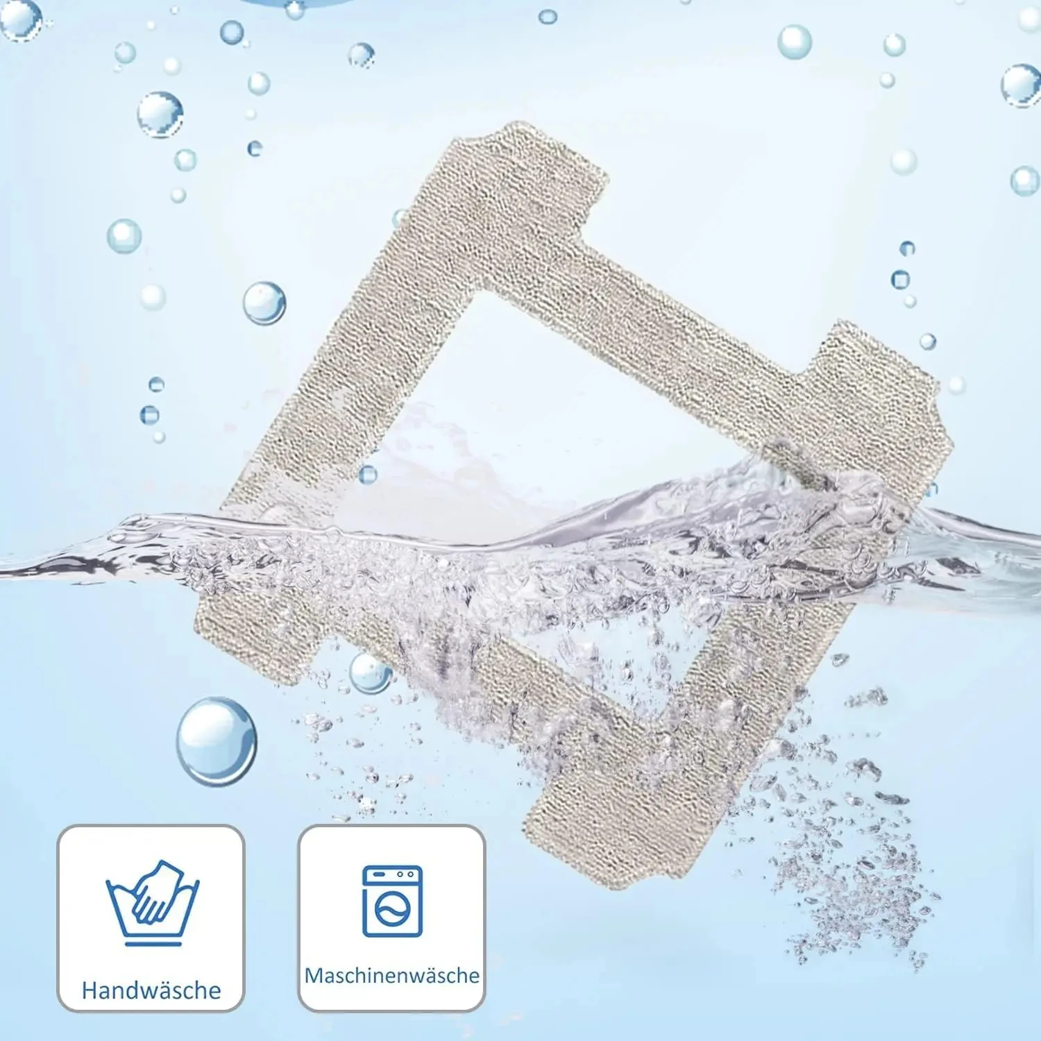 For ECOVACS WINBOOT W2 / W2 OMNI / W1 / W1 Pro Microfiber Mop Pad Cloth Replacement Parts Accessories