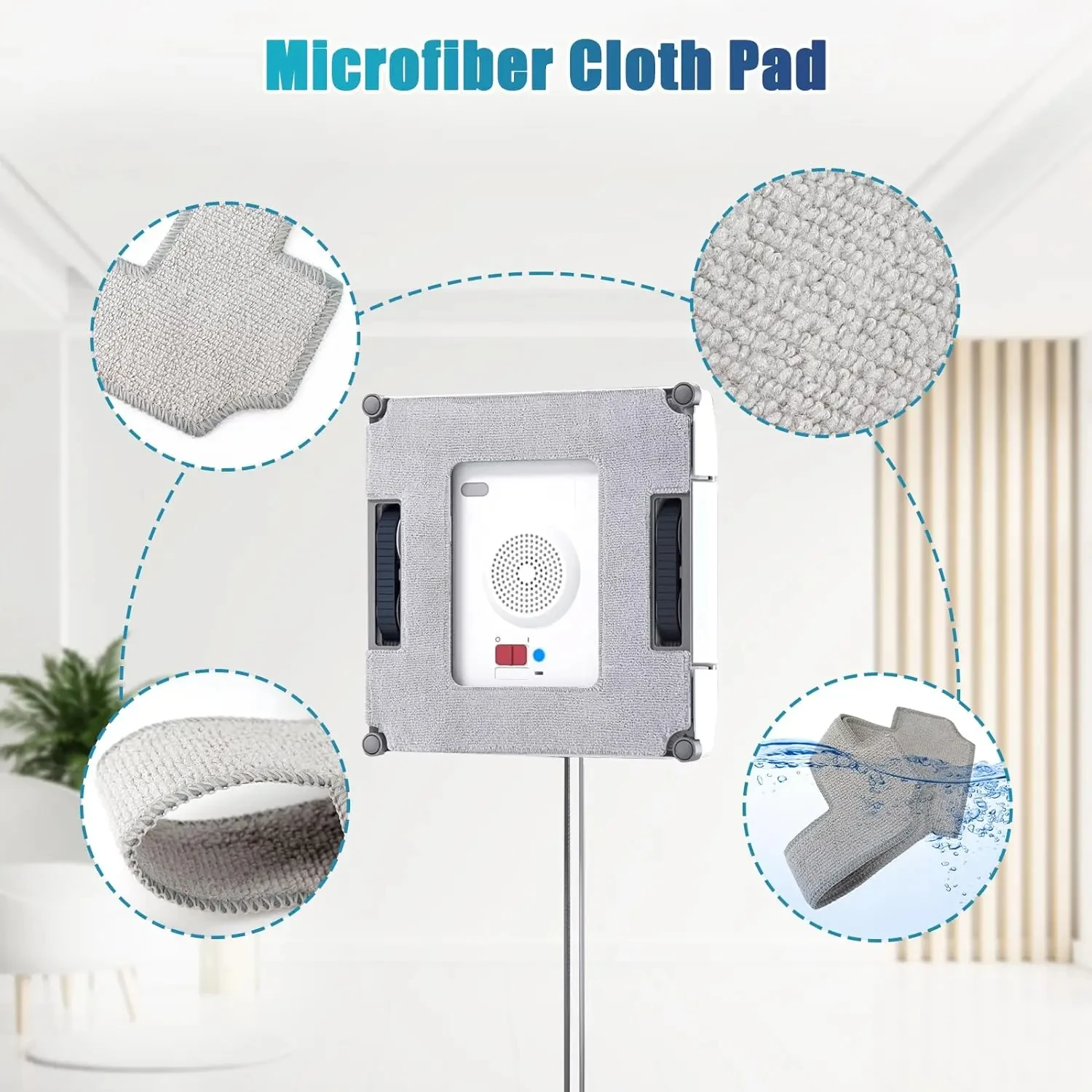 For ECOVACS WINBOOT W2 / W2 OMNI / W1 / W1 Pro Microfiber Mop Pad Cloth Replacement Parts Accessories